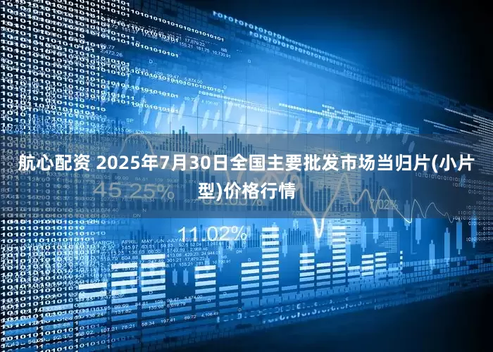 航心配资 2025年7月30日全国主要批发市场当归片(小片型)价格行情